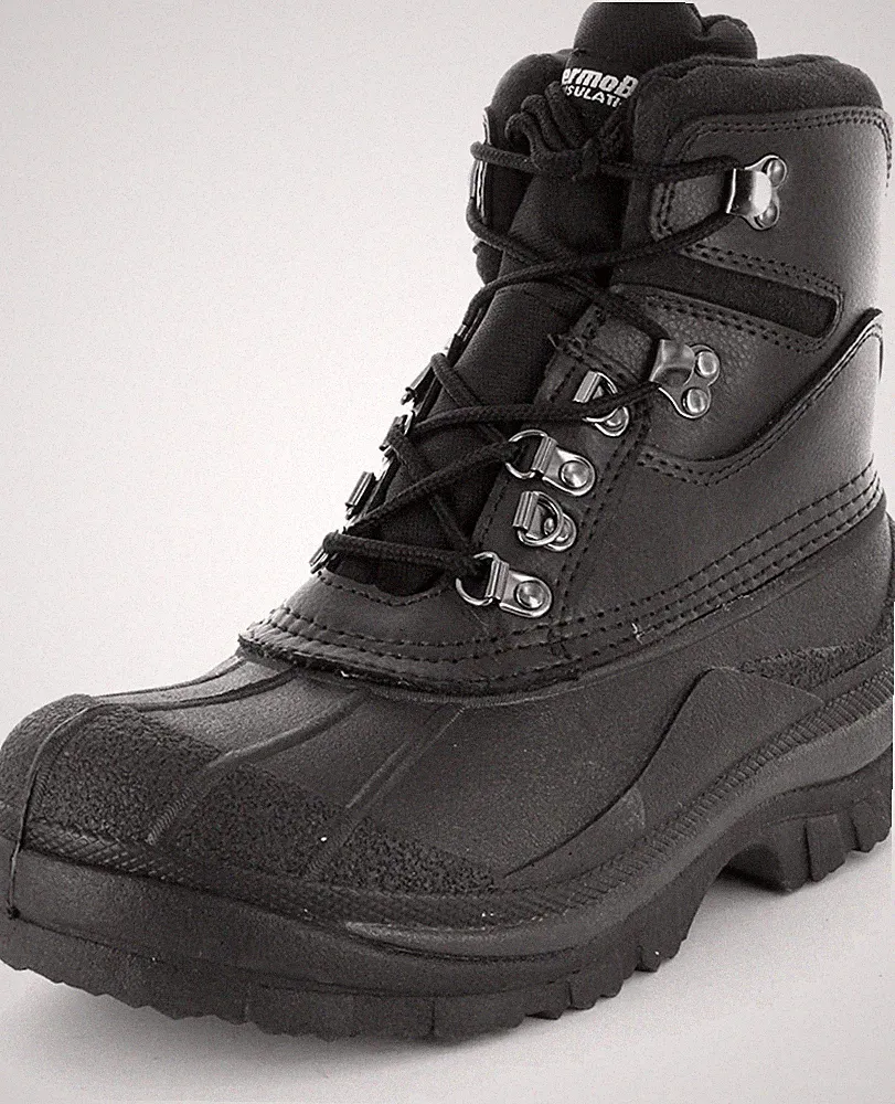 Black Extreme Cold Weather Winter Snow Boots WATERPROOF Triple Insulated 8" High